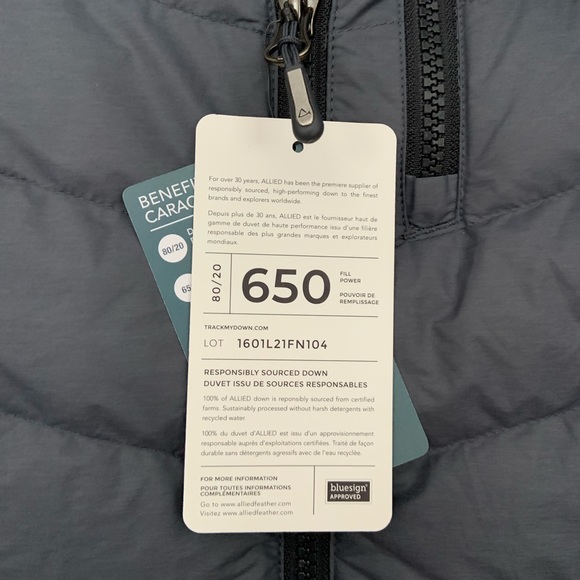 New with tags packable 650 full down puffer - Picture 2 of 4